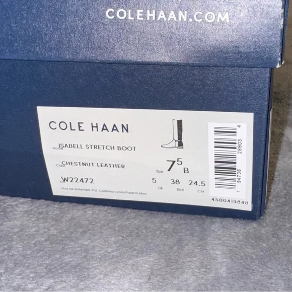 Cole Haan Isabel Stretch Knee High Brown Riding Boots - Picture 9 of 9